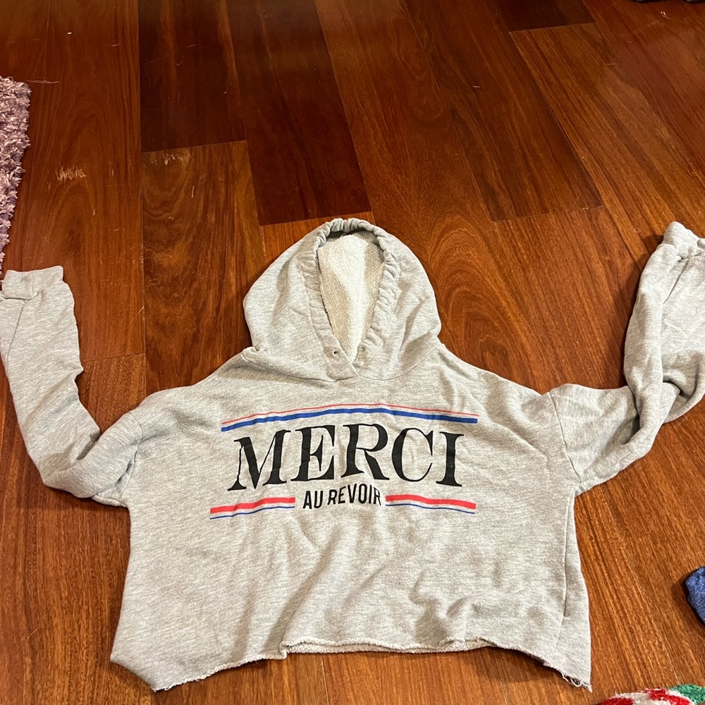 Cropped Paris Hooded Top
